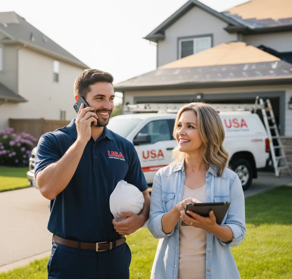 USA Roof Repair Experts customer support in Edgerton